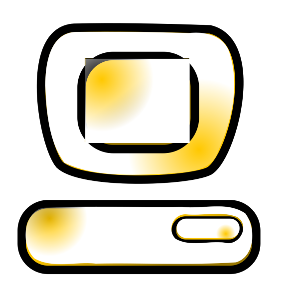 Gold Computer PNG Clip art