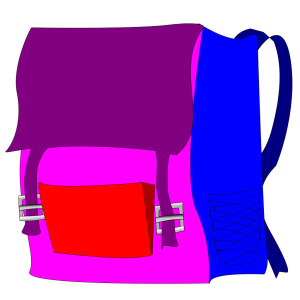 Colorful Backpack PNG Clip art