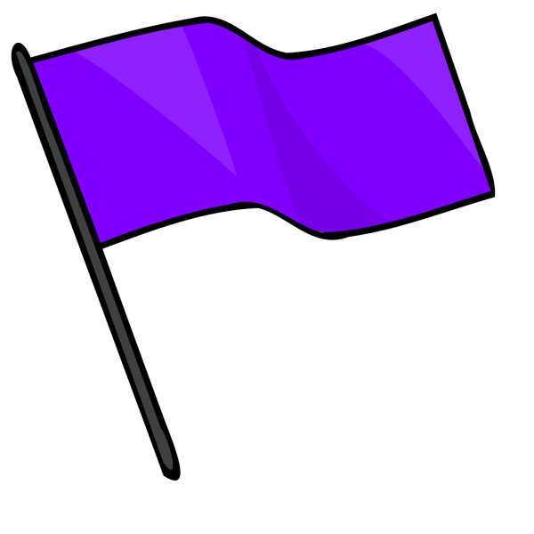 Waving Purple Flag PNG Clip art