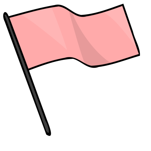 Waving Pink Flag PNG Clip art