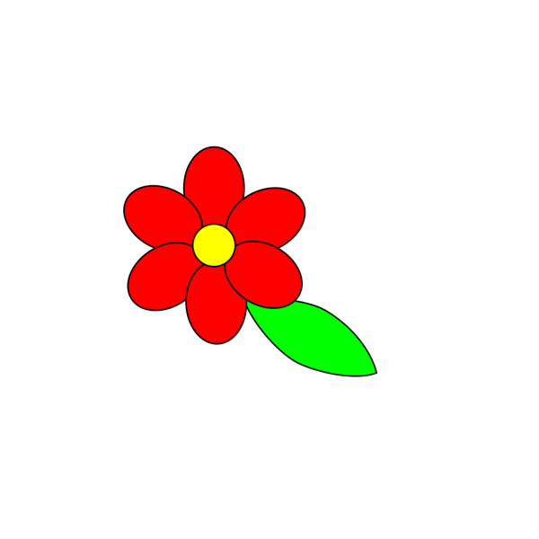 Red Petaled Flower PNG Clip art