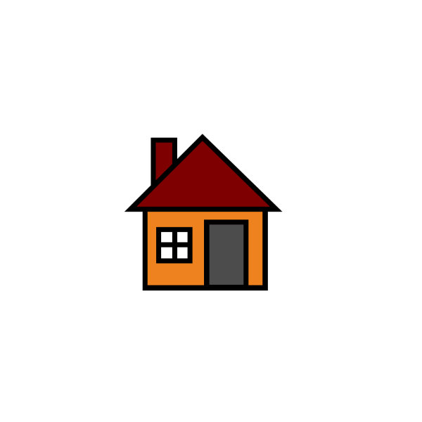 Orange House PNG Clip art