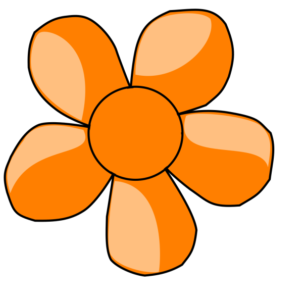 Orange Flowerette PNG Clip art