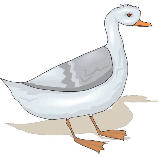 Cartoon Goose Standing PNG Clip art