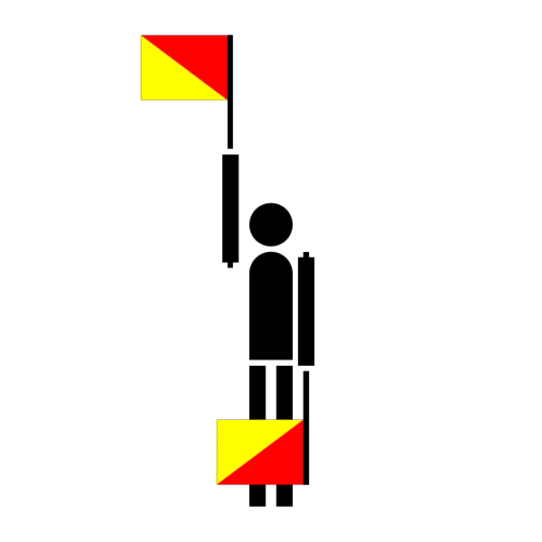 Naval Semaphore Flag D PNG Clip art