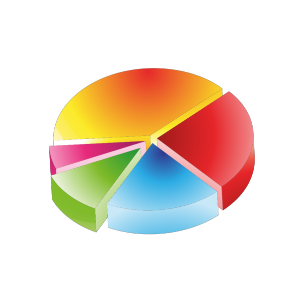 Colored Pie Chart PNG Clip art