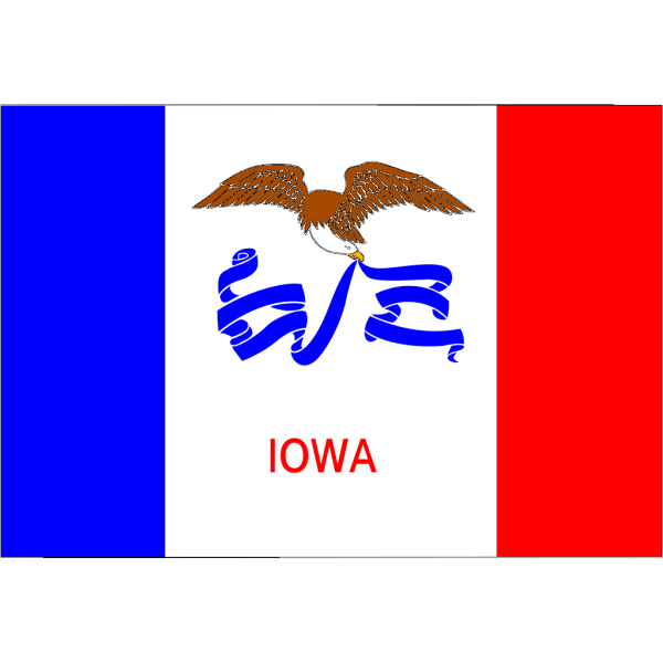 Us Iowa Flag PNG Clip art
