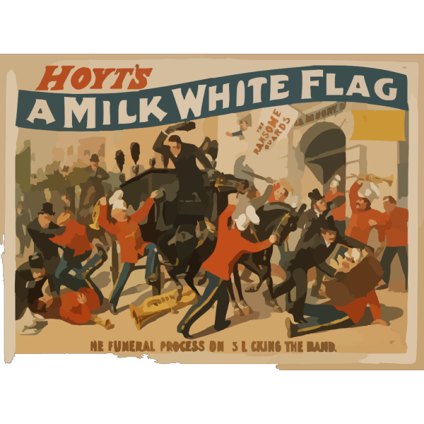 Hoyt S A Milk White Flag PNG Clip art