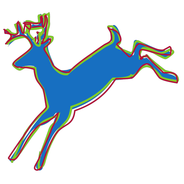 Stylized Deer Silhouette PNG Clip art