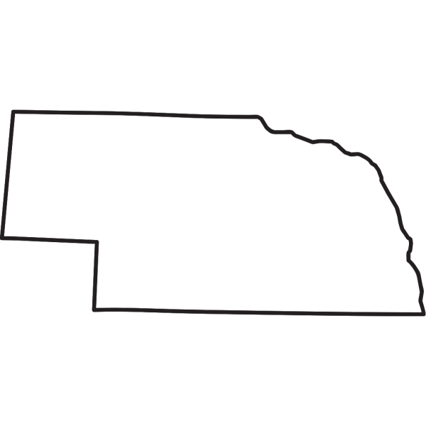 Nebraska Outline With Flag PNG Clip art