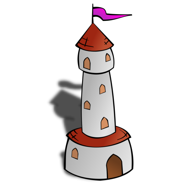 Rpg Map Round Tower With Flag Symbol PNG Clip art