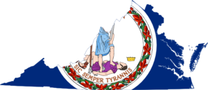 Flag Map Of Virginia PNG Clip art