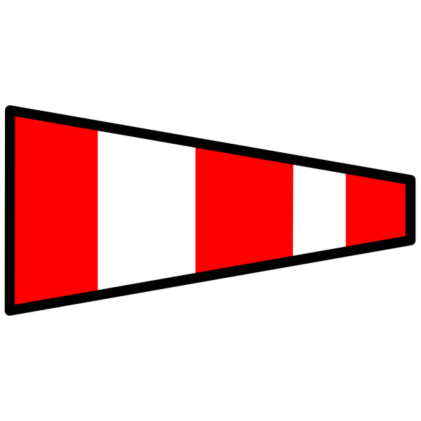 Red And White Striped Signal Flag PNG Clip art