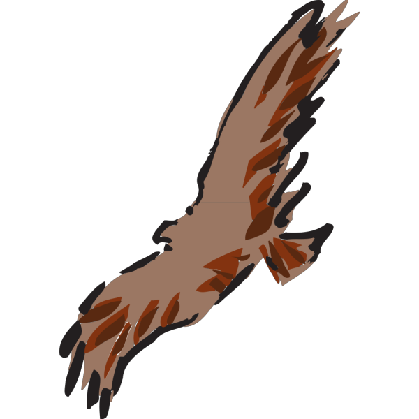 Brown Bird Flying Art PNG Clip art