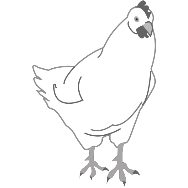 Simple Chicken Art PNG Clip art