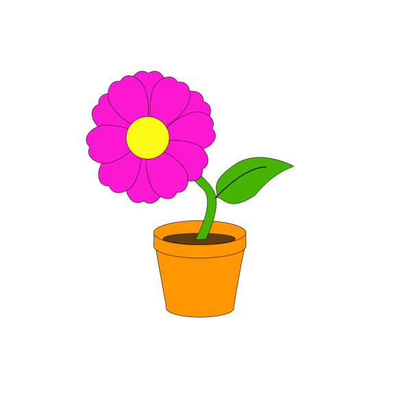 Flowerandpot PNG Clip art