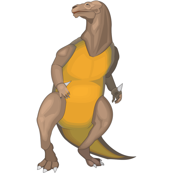 Standing Iguanodon PNG Clip art