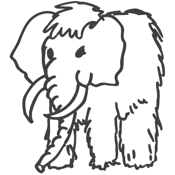 Mammoth Outline PNG Clip art