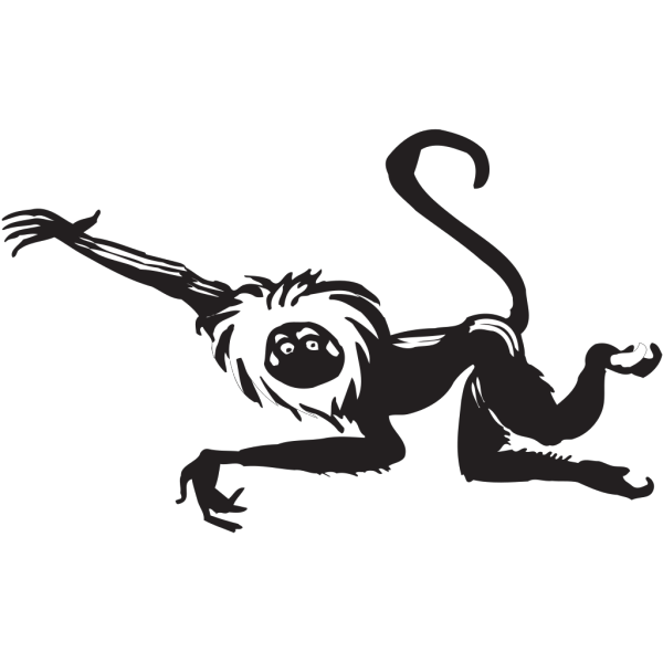 Leaping Monkey Art PNG Clip art