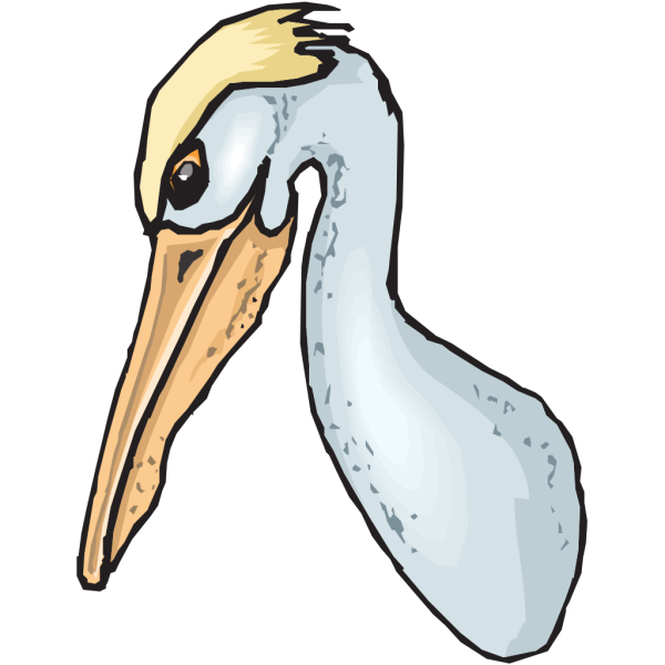 Blue Pelican Head PNG Clip art