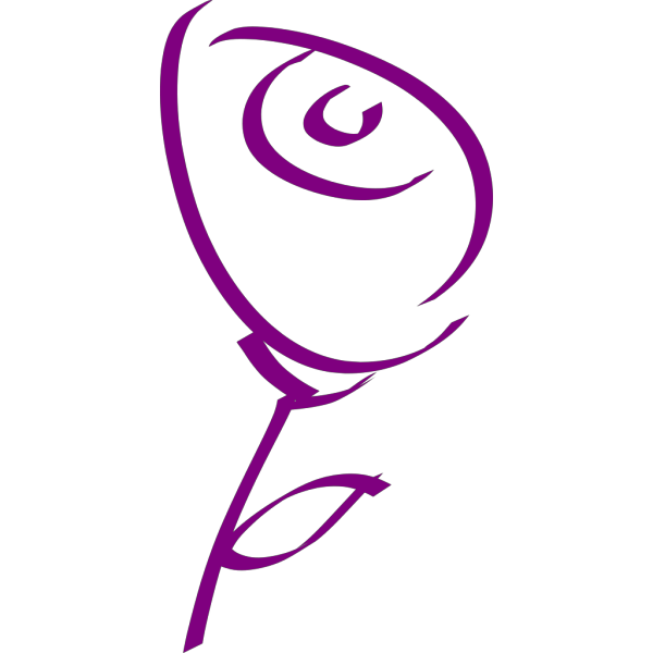 Purple Flower Outline PNG Clip art