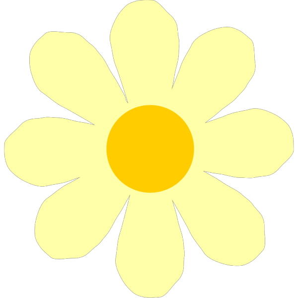 Simple Yellow Flower PNG Clip art