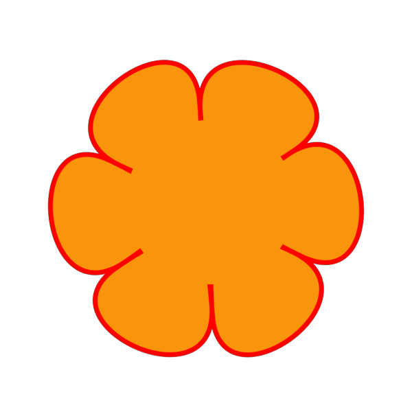 Orange Red Flower  PNG Clip art