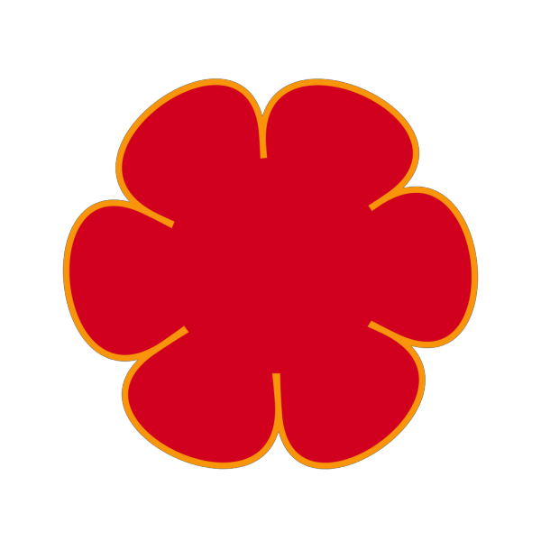 Red Orange Flower  PNG Clip art