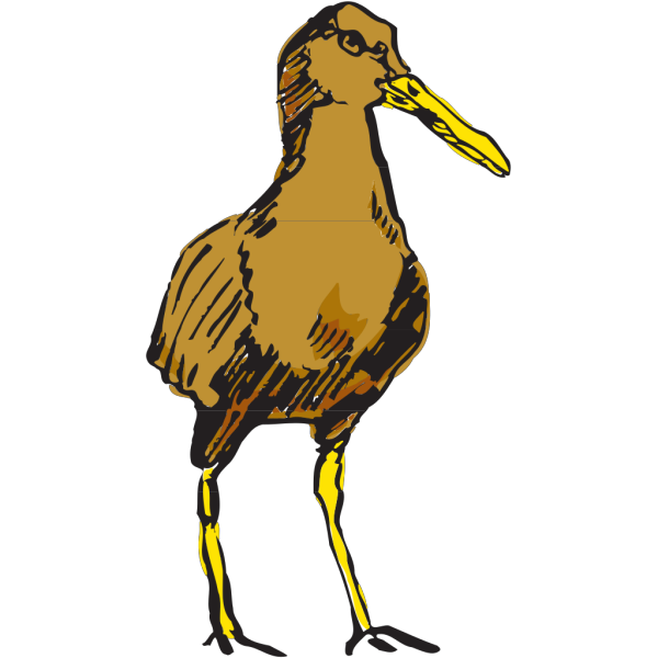 Standing Brown Bird PNG Clip art