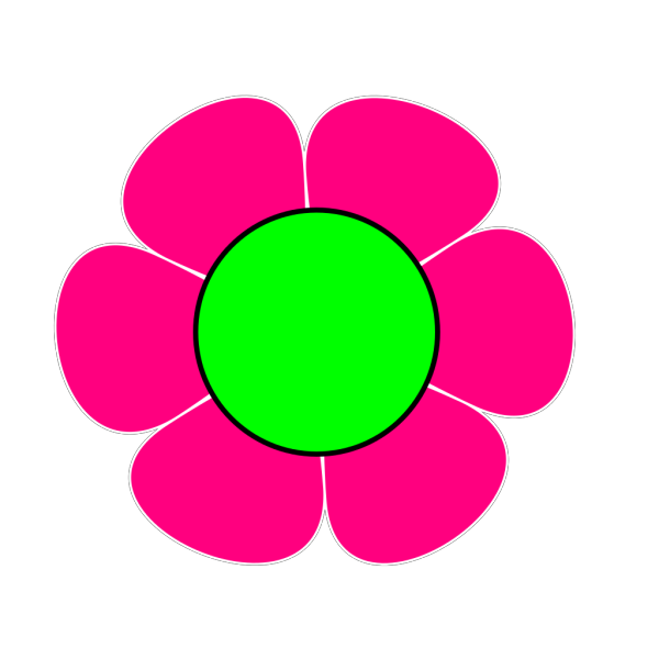 1 Pink Green Flower PNG Clip art
