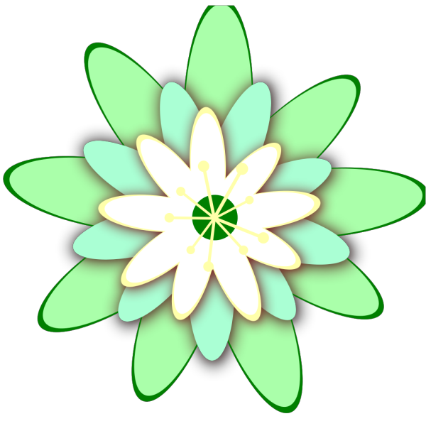 Green Flower 2 PNG Clip art