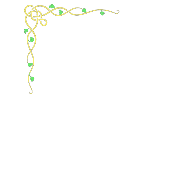Yellow Green Flower Border PNG Clip art