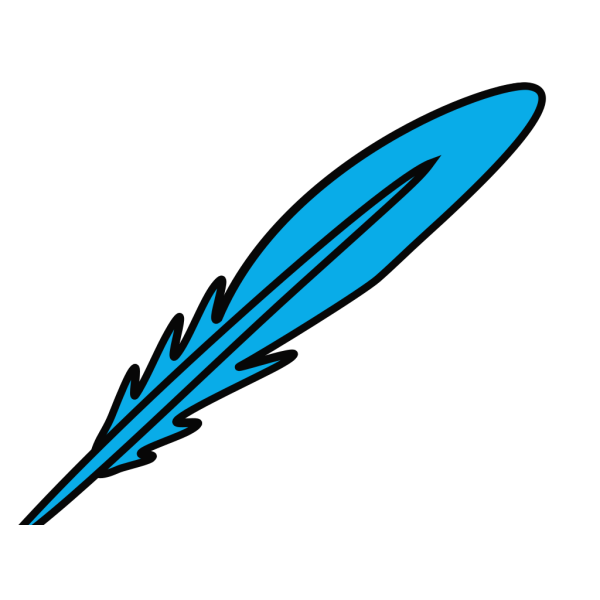 Feather Blue Black PNG Clip art