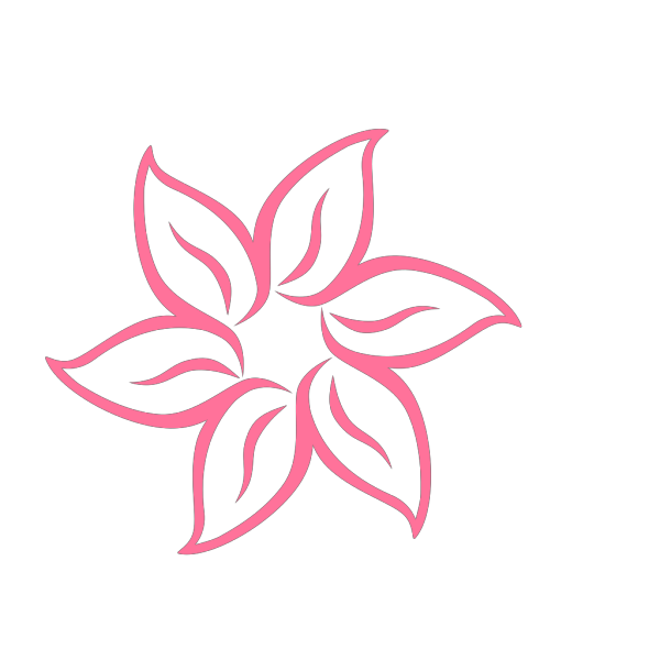 Simple Pink Flower PNG Clip art