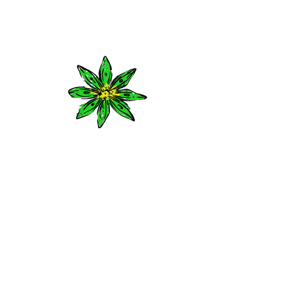 Green Yellow Flower PNG Clip art