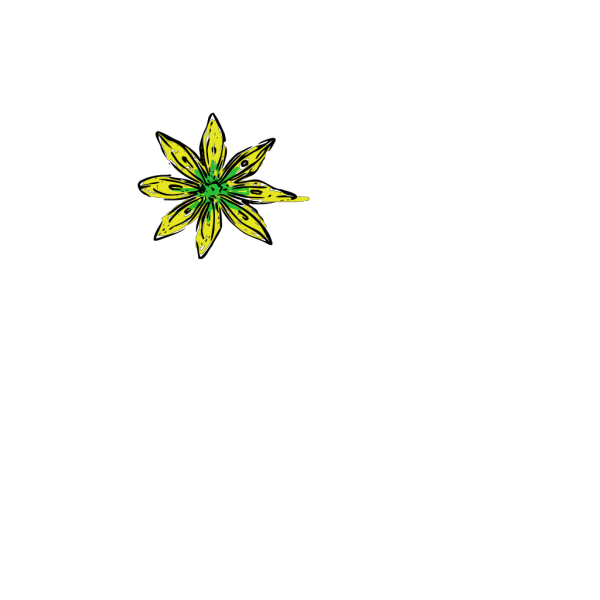 Yellow Green Flower PNG Clip art