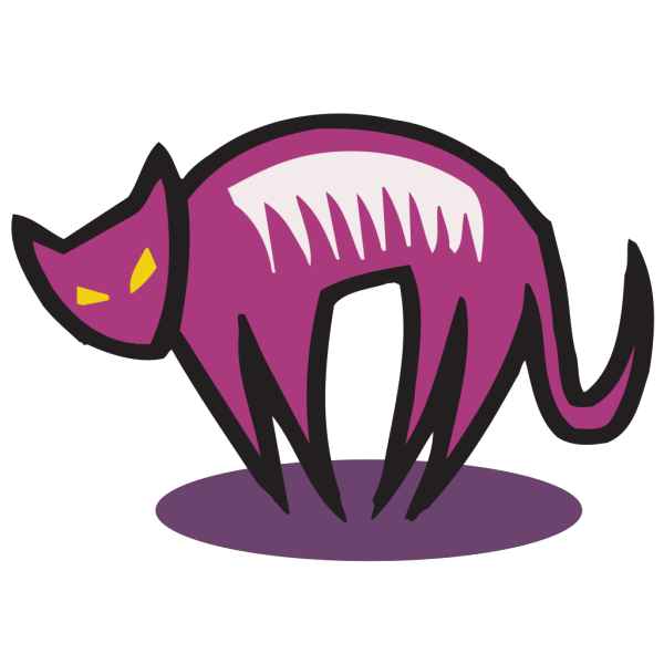 Scary Halloween Cat PNG Clip art