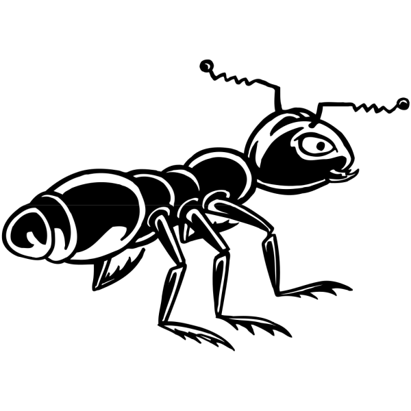Black Shiny Ant PNG Clip art