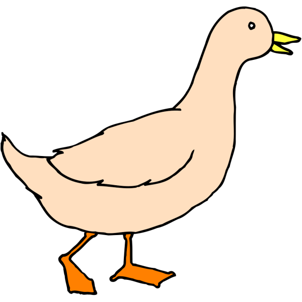 Simple Walking Duck Art PNG Clip art