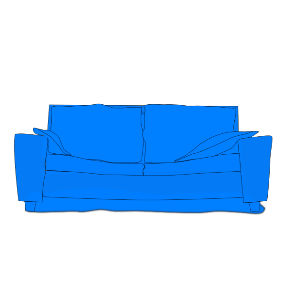 Blue Couch PNG Clip art