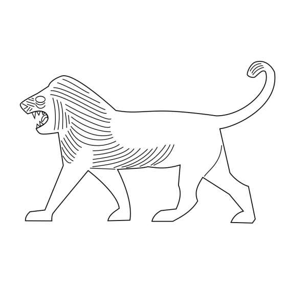 Lion Outline PNG Clip art