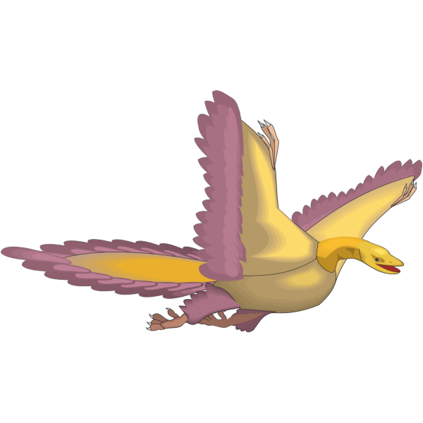 Flying Archaeopteryx PNG Clip art