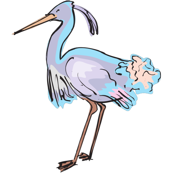 Purple And Blue Heron PNG Clip art