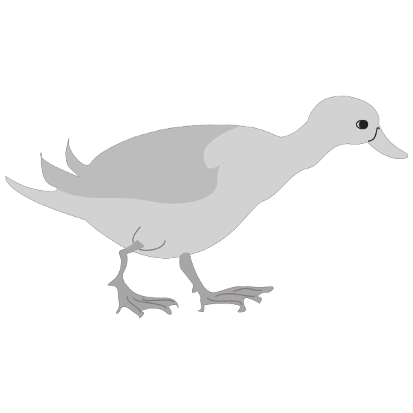 Grayscale Duck PNG Clip art