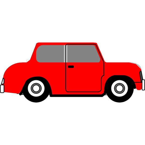 Red Car - Top View PNG Clip art