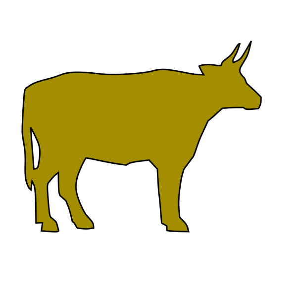 Cow Silhouette 4 PNG Clip art