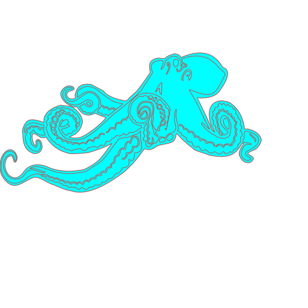 Blue Ocotopus PNG Clip art