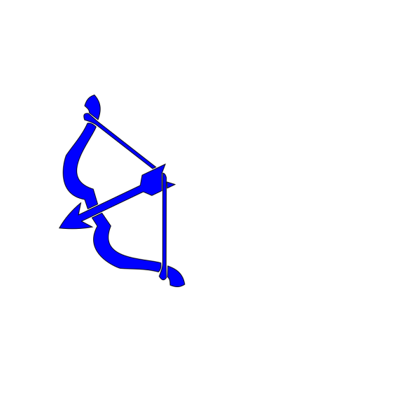 Blue Bow N Arrow PNG Clip art