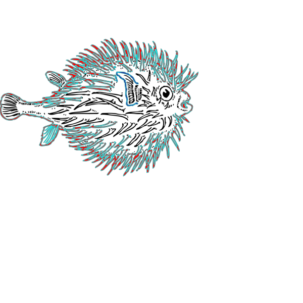 Blowfish Blue PNG Clip art