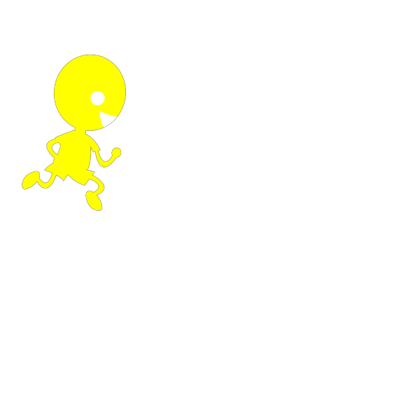 Outline Boy Running PNG Clip art